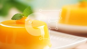 Σετ των 2 Intra Συλλεκτικό Ξύλινο Παζλ Plywood 4mm - Νόστιμα επιδόρπια κρέμας μάνγκο σε λευκά πιάτα Σε Ξύλινο Κουτί - Διαστάσεις: 10x10 cm – 25 κομμάτια