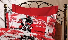 Μαξιλαροθήκη Polycotton 50x70εκ. Motocross 288 Red DimCol