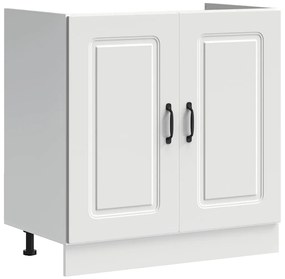 vidaXL Ντουλάπι βάσης νεροχύτη Kalmar Λευκό 80x46x81,5 εκ. Επεξ. Ξύλο