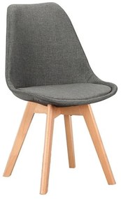 Καρέκλα Billy 11.1592 48Χ55Χ82 Grey Wood, Fabric