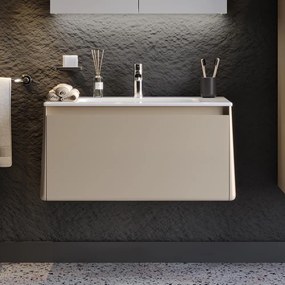 Bathroom bench with washbasin BELLA 80 Beige 81x46.5x46 cm 81x46.5x46 εκ.