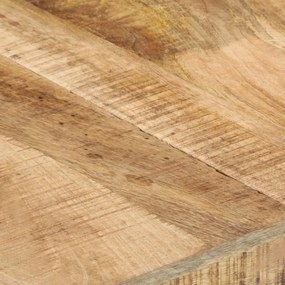 Τραπεζάκι Σαλονιού 120 x 120 x 40 εκ. Ακατέργαστο Ξύλο Μάνγκο - Γκρι