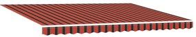 vidaXL Χειροκίνητη Τέντα πορτοκαλί και καφέ 450 x 350 εκ ύφασμα