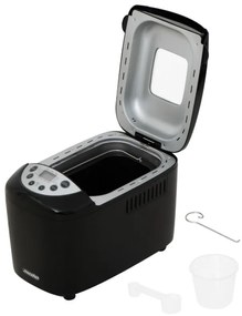 Mesko MS 6022 αρτοπαρασκευαστής, 1/1,5 kg, 850 W, 15 προγράμματα, οθόνη LCD, διπλός αναδευτήρας, κινητό καλάθι, Μαύρο