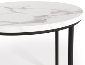 OREO set of two c. tables - white marble / black DIOMMI V-CH-OREO-LAW-BIAŁY_MARMUR