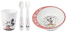 Βρεφικό Σετ Φαγητού Disney Mickey 10225015 (Σετ 4τμχ) 6 Μηνών + White-Red Nuk Πολυπροπυλένιο