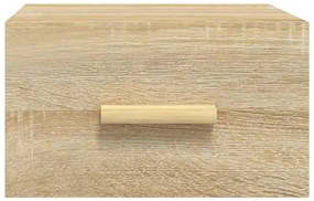 vidaXL Κομοδίνα Επιτοίχια Sonoma Δρυς 35 x 35 x 20 εκ.