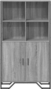 vidaXL Ντουλάπι Γκρι Sonoma 79,5x35,5x137,5 εκ. Επεξεργασμένο Ξύλο