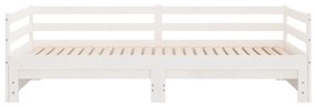 vidaXL Καναπές Κρεβάτι Λευκός 2 x (90 x 200) εκ. από Μασίφ Ξύλο Πεύκου