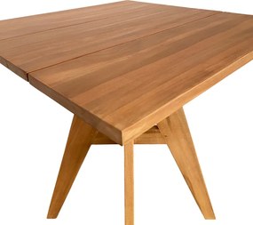 Τραπέζι Cadrada pakoworld teak ξύλο σε φυσική απόχρωση 70x70x76εκ