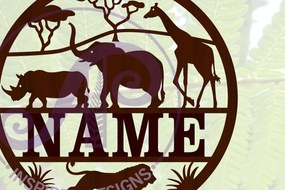 Intra απο ξύλο plywood 3mm-4mm πάχος – Αρχείο αποκοπής Sign Name Safari Δίασταση  40x30 cm INTRAFABR-67418377