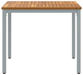 vidaXL τραπέζι κήπου  90x90x75 εκ από ακακία και μέταλλο