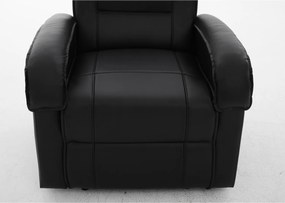 Πολυθρόνα Ανακλινόμενη ArteLibre CELAENO Μαύρο PU 80x96x97cm