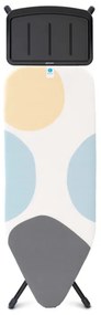 Τραπέζι σιδερώματος Brabantia C 1003374, 124x45 cm, 7 θέσεις ρύθμισης, υποδοχή γεννήτριας ατμού, Λευκό/γκρι