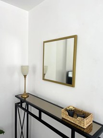 Stewehome Καθρέφτης Χρυσό Μεταλλικό Πλαίσιο 50x50 cm