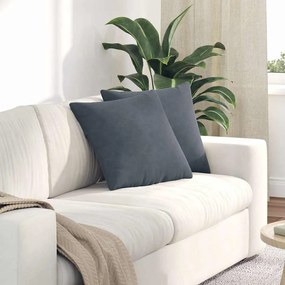 vidaXL Μαξιλάρι Καναπέ 2 pcs Σκούρο Γκρι 45 x 45 cm