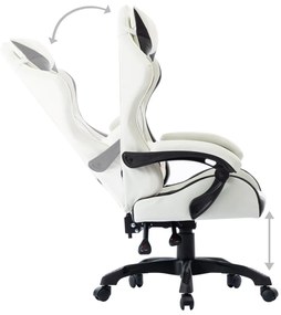 vidaXL Καρέκλα Racing Μαύρη από Συνθετικό Δέρμα