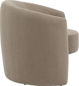 Πολυθρόνα Barken pakoworld ύφασμα σε γκρι-μπεζ απόχρωση 77x74.5x73εκ