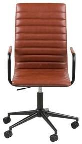 Καρέκλα γραφείου Oakland 167, Καφέ, Μαύρο, 103x45x58cm, 10 kg, Με ρόδες, Με μπράτσα, Μηχανισμός καρέκλας: Economic | Epipla1.gr