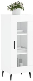 vidaXL Ντουλάπι Γυαλιστερό Λευκό 34,5x34x90 εκ. Επεξεργασμένο Ξύλο