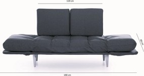 3-Seat Sofa-Bed Nina Daybed - Dark Red GR105 Dark Red