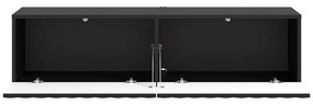 Έπιπλο τηλεόρασης ANTIBES 128 2K2V Μαύρο - Μαύρο ματ 128x42x32εκ. 128x42x32 εκ.