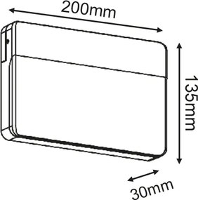 Απλίκα κήπου LED Latch Square