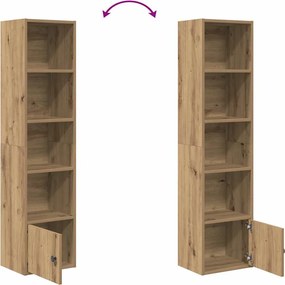 vidaXL Βιβλιοθήκη Αρτισιανή Δρυς 31x24x127 εκ. Επεξ. Ξύλο