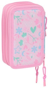 Κασετίνα BlackFit8 Smile Μπλε Ροζ 12,5 x 19,5 x 5,5 cm 37 Τεμάχια