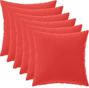 vidaXL Κάλυμμα Μαξιλαριού 6 pcs HEERLEN Κόκκινο 35 x 35 cm Πολυεστέρας