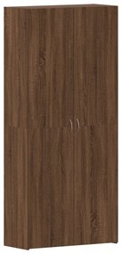 vidaXL Ντουλάπα Παπουτσιών Καφέ Δρυς 80x35,5x180 εκ. Κατασκευασμένο ξύλο
