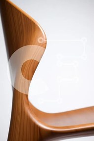 Intra Συλλεκτικό Ξύλινο Παζλ Plywood  4mm - Μοντέρνο σχέδιο Ξύλινης Καρέκλας Σε Ξύλινο Κουτί - Διαστάσεις Puzzle: 10x10 cm – 25 κομμάτια