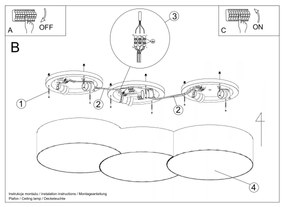 Sollux Φωτιστικό οροφής Circle 6,PVC,6xE27/60w