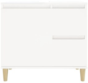 Ντουλάπι Μπάνιου Λευκό 65 x 33 x 60 εκ. από Επεξεργασμένο Ξύλο - Λευκό