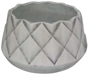 Κασπώ Ρόμβοι 06-00-23427 Φ22x13cm Grey-White Marhome Ceramic