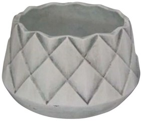 Κασπώ Ρόμβοι 06-00-23427 Φ22x13cm Grey-White Marhome Κεραμικό