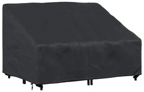 vidaXL Κάλυμμα Παγκάκι Κήπου Μαύρο 130 x 95 x 40 / 80 εκ Ύφασμα 210D