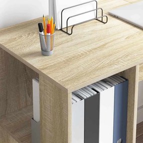 vidaXL Γραφείο Δρύς Sonoma 130 x 50.5 x 75 εκ Επεξεργασμένο ξύλο