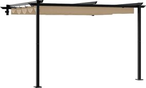 vidaXL Κιόσκι 300 x 300 x 200 cm Taupe Πολυεστέρας