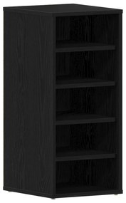 vidaXL Ντουλάπα Παπουτσιών Μαύρη Δρυς 32x35x70 εκ Επεξεργασμένο Ξύλο