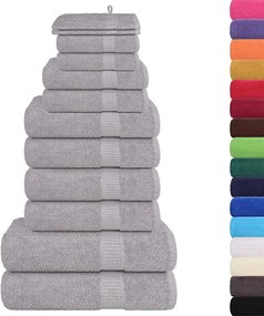 vidaXL Σετ Πετσετών 12 Τεμαχίων FROGN Γκρι 360 γρ./μ²