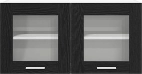 vidaXL Κρεμαστό ντουλάπι Μαύρος Δρυς και Λευκό 80 x 31 x 40 εκ