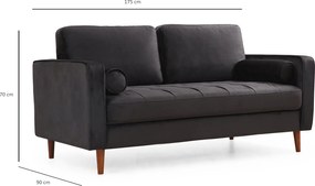 2-Seat Sofa Rome - Black Black
Oak