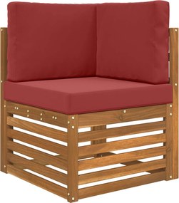 vidaXL Μαξιλάρι Καναπέ Εξωτερικού Χώρου 3 pcs Μπορντό Πολυεστέρας