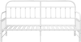 vidaXL Σκελετός κρεβατιού ημέρας Λευκό 75 x 190 cm