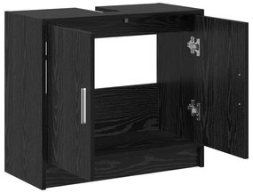 vidaXL Ντουλάπι Νιπτήρα  Μαύρου Δρυός 63x29x55 εκ. Επεξεργασμένο Ξύλο