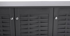 Παπουτσοθήκη IGGY Ξύλινη με 3 πόρτες Γκρί 114x34x68 εκ. 114x34x68 εκ.