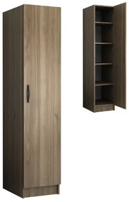 Megapap Ντουλάπα Ρούχων Ricardo Μονόφυλλη Καρυδί 40x51,8x181εκ.