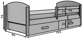 Παιδικό κρεβάτι Montes-180 x 80