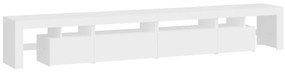 vidaXL Έπιπλο Τηλεόρασης με LED Λευκό 260 x 36,5 x 40 εκ.